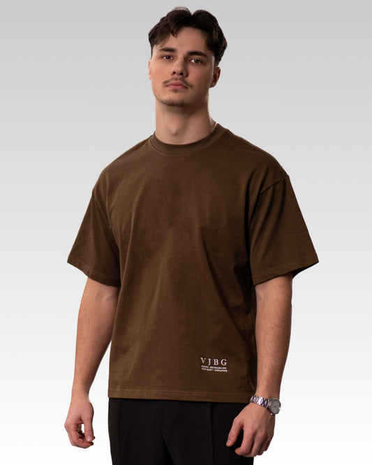 BESONDERS GELIEBT BOXED FIT T-SHIRT BROWN (UNISEX)