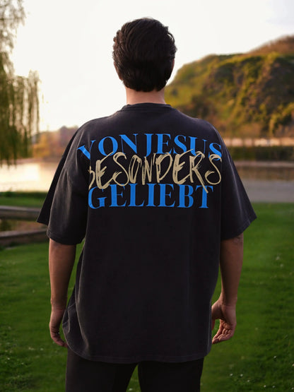 BESONDERS GELIEBT OVERSIZED T-SHIRT VINTAGE BLACK (UNISEX)