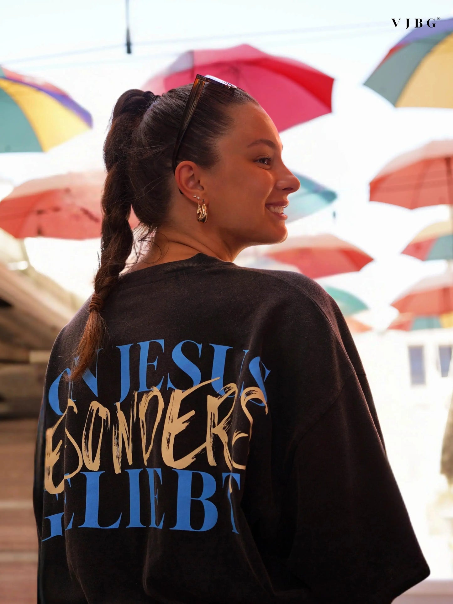 BESONDERS GELIEBT OVERSIZED T-SHIRT VINTAGE BLACK (UNISEX)