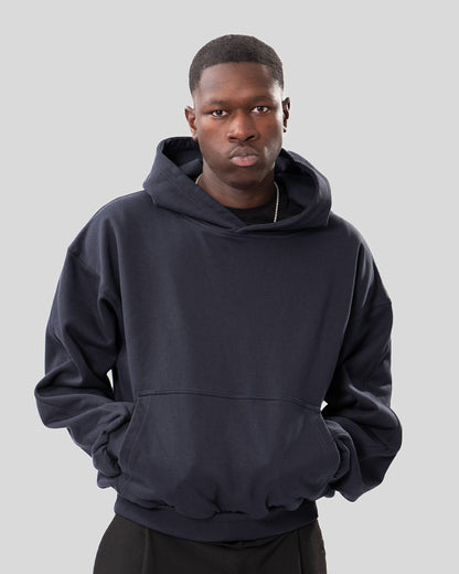 BESONDERS GELIEBT OVERSIZED BOXED FIT HOODIE DARK BLUE (UNISEX)