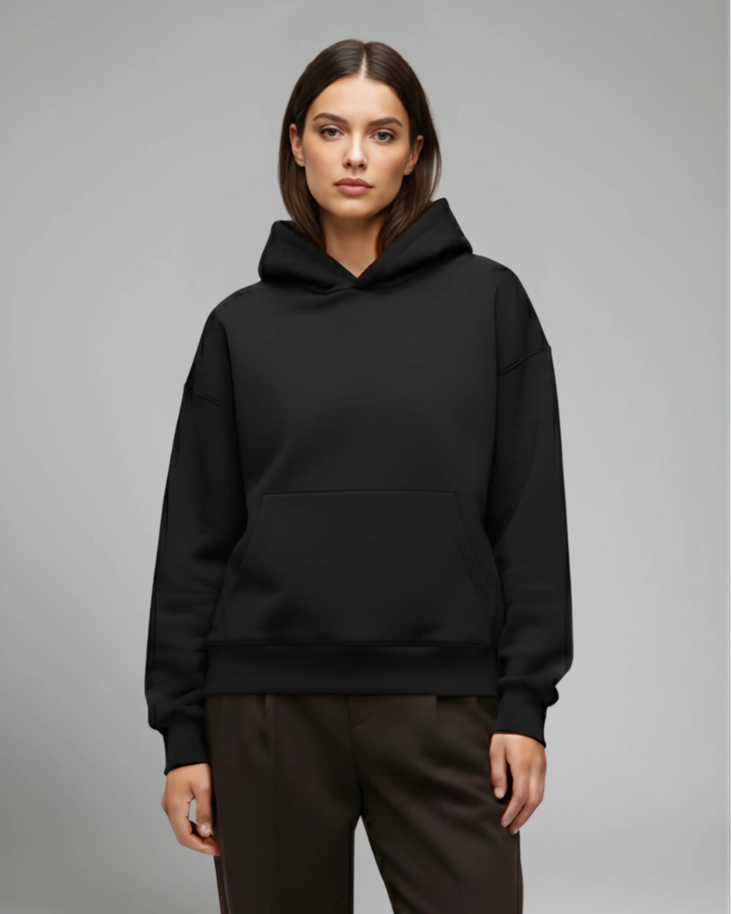 BESONDERS GELIEBT OVERSIZED CROPPED FIT HOODIE BEIGE (UNISEX)