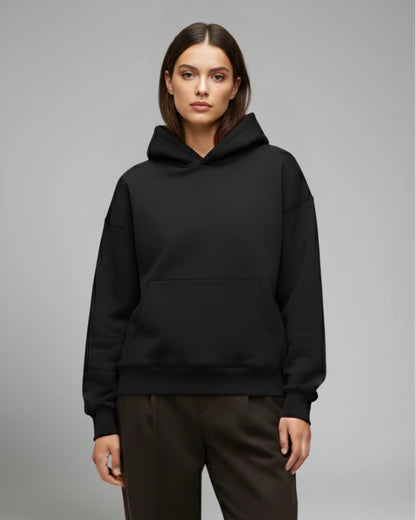 BESONDERS GELIEBT OVERSIZED CROPPED FIT HOODIE BEIGE (UNISEX)