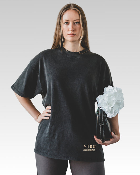 BESONDERS GELIEBT OVERSIZED T-SHIRT VINTAGE BLACK (UNISEX)