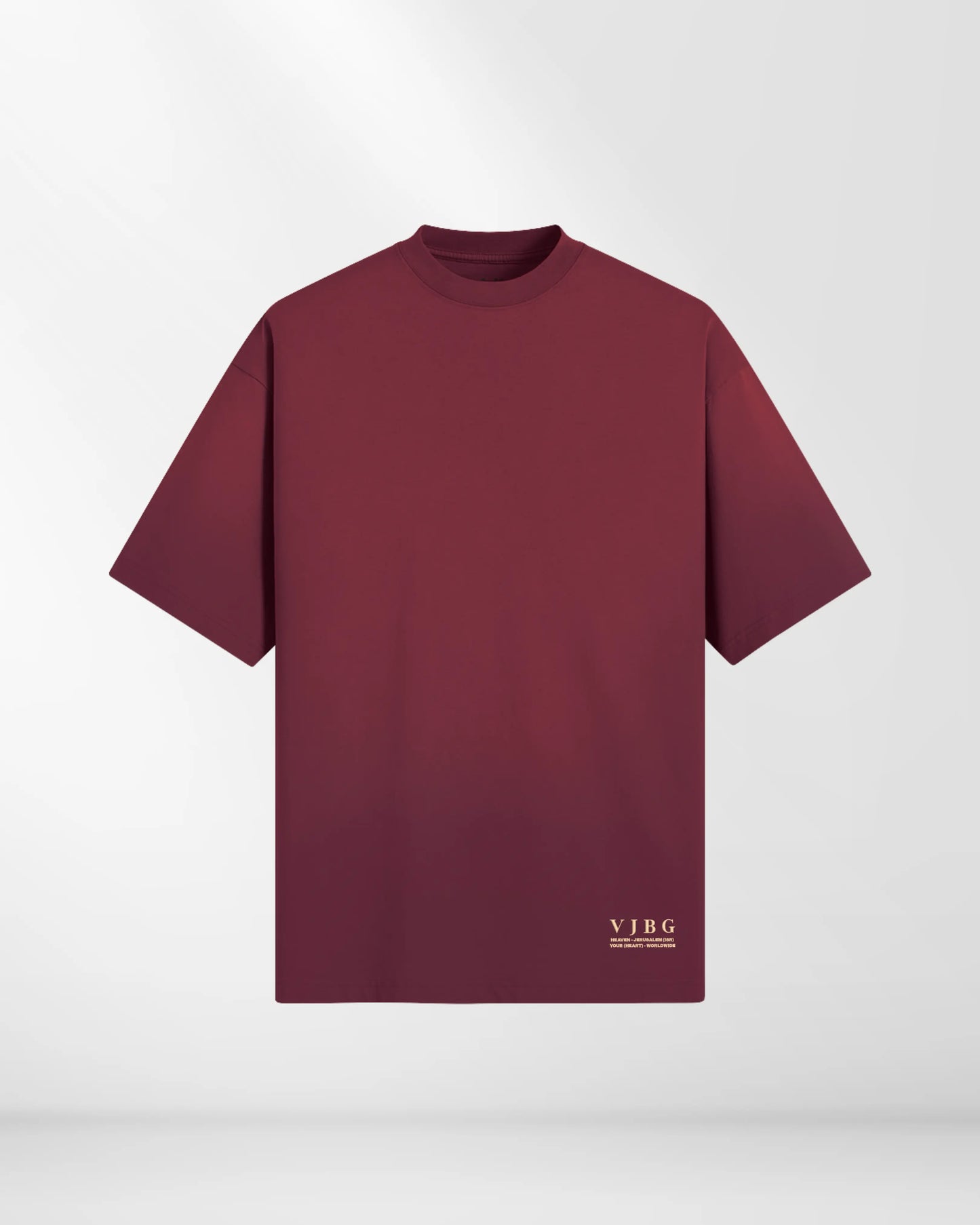 BESONDERS GELIEBT OVERSIZED T-SHIRT BURGUNDY & BLACK (UNISEX)