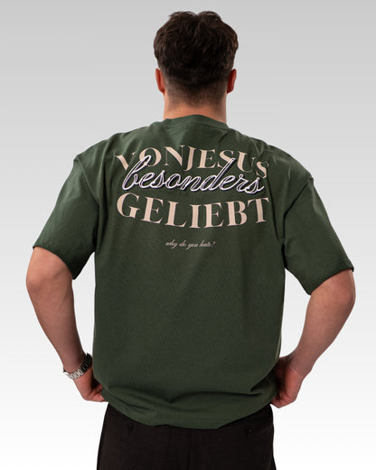 BESONDERS GELIEBT BOXED FIT T-SHIRT GREEN (UNISEX)