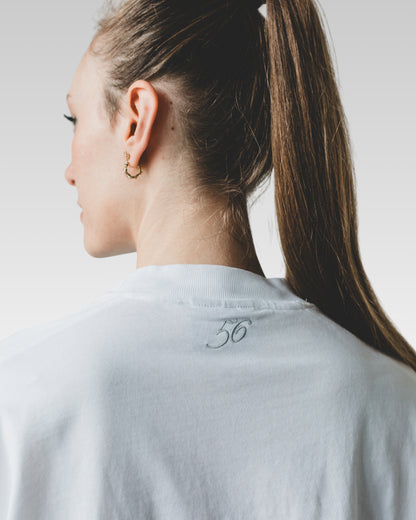 „ECHT“ BOXED FIT T-SHIRT WEISS (UNISEX)