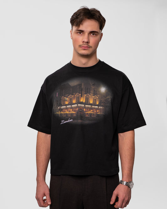 LONDON BOXED FIT T-SHIRT BLACK (UNISEX)