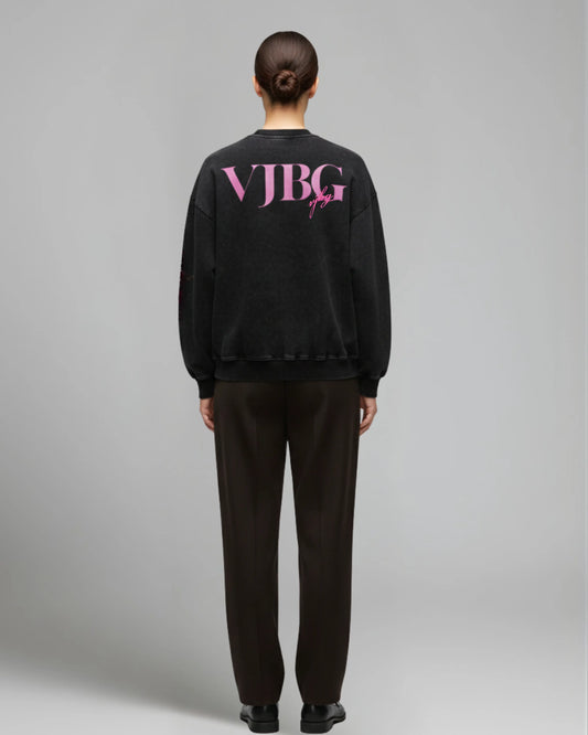 VJBG OVERSIZED HEAVYWEIGHT SWEATSHIRT VINTAGE BLACK (UNISEX)