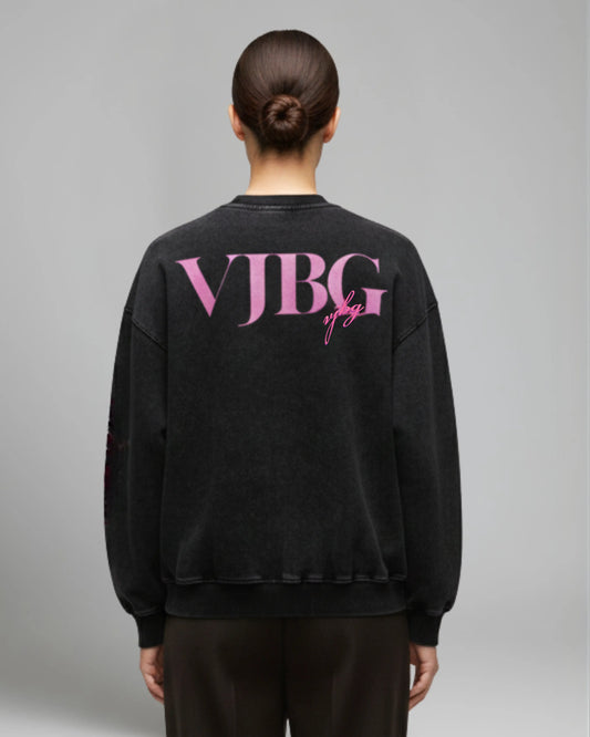 VJBG OVERSIZED HEAVYWEIGHT SWEATSHIRT VINTAGE BLACK (UNISEX)